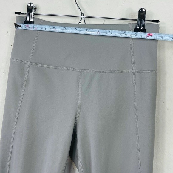 Athleta Eclipse 7/8 Tight High Waist Yoga Leggings In Silver Grey Mesh Panels S - Picture 9 of 16
